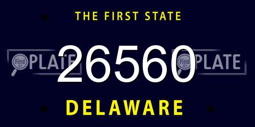 26560 Delaware License Plate