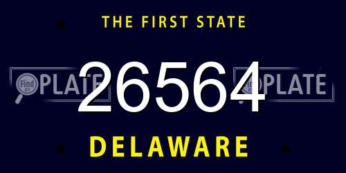 26564 Delaware License Plate