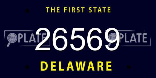 26569 Delaware License Plate