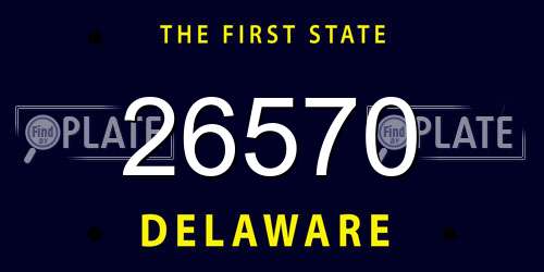 26570 Delaware License Plate