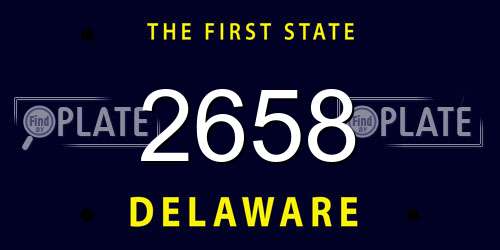 2658 Delaware License Plate