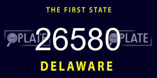 26580 Delaware License Plate