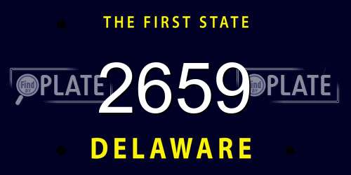 2659 Delaware License Plate