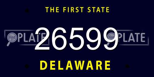 26599 Delaware License Plate