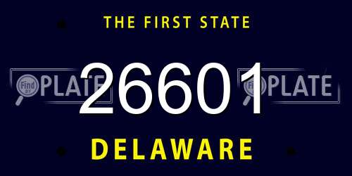26601 Delaware License Plate
