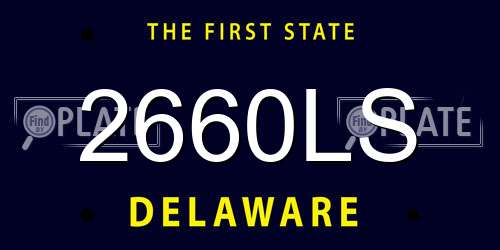 2660LS Delaware License Plate