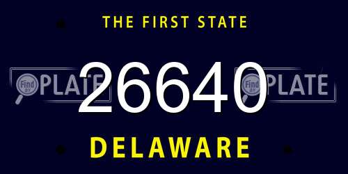 26640 Delaware License Plate