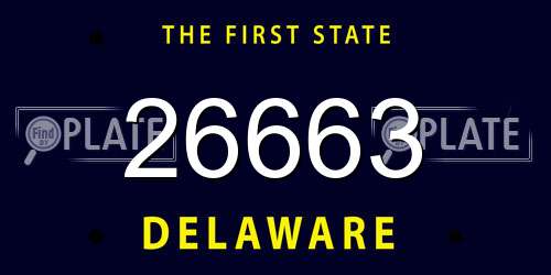 26663 Delaware License Plate