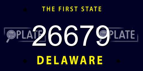 26679 Delaware License Plate