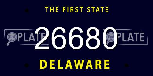 26680 Delaware License Plate