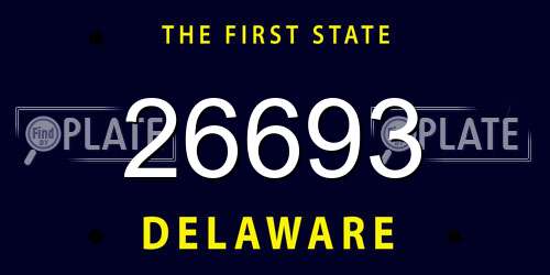 26693 Delaware License Plate