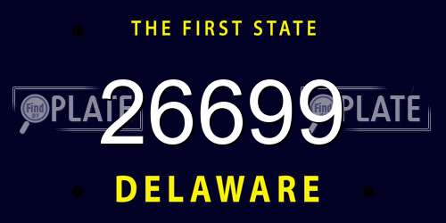 26699 Delaware License Plate