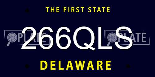 266QLS Delaware License Plate