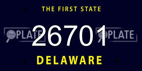 26701 Delaware License Plate
