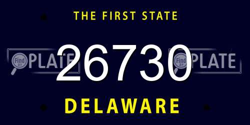 26730 Delaware License Plate