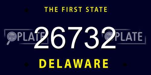 26732 Delaware License Plate