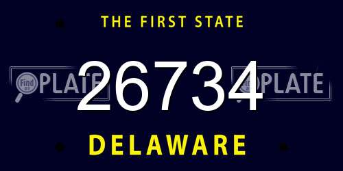 26734 Delaware License Plate