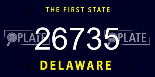 26735 Delaware License Plate