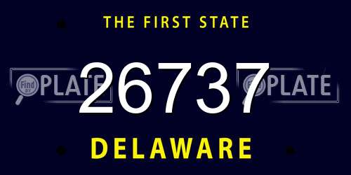 26737 Delaware License Plate