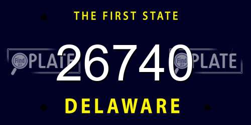 26740 Delaware License Plate