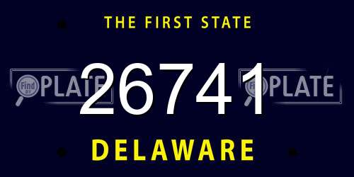 26741 Delaware License Plate
