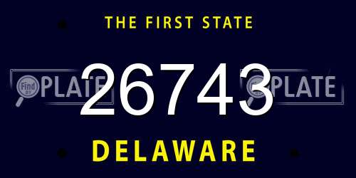 26743 Delaware License Plate
