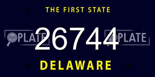 26744 Delaware License Plate