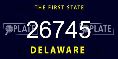 26745 Delaware License Plate