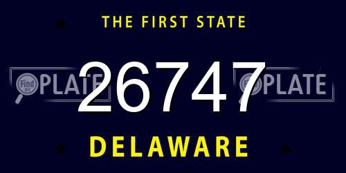 26747 Delaware License Plate