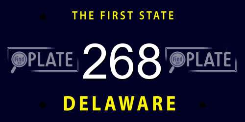 268 Delaware License Plate
