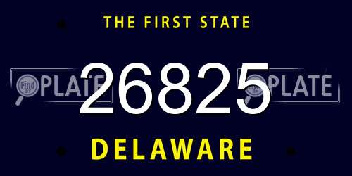 26825 Delaware License Plate