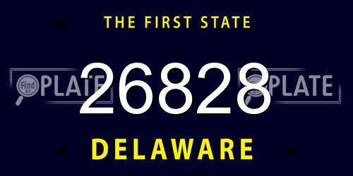 26828 Delaware License Plate