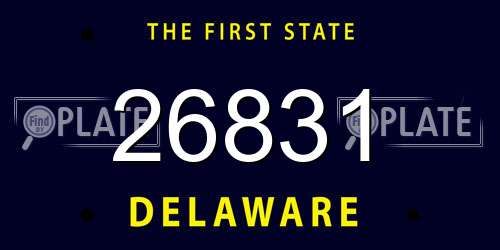 26831 Delaware License Plate