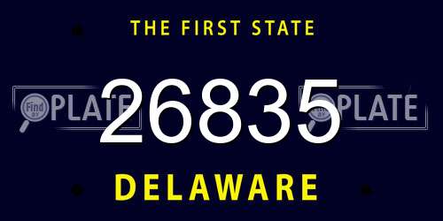 26835 Delaware License Plate