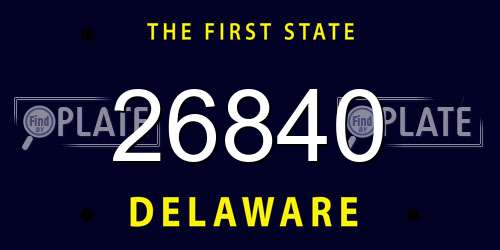 26840 Delaware License Plate