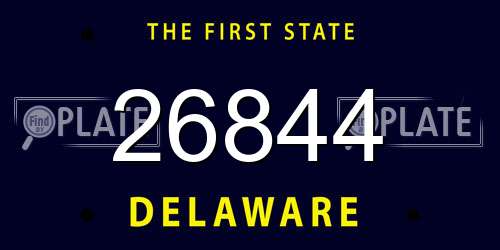 26844 Delaware License Plate