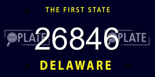 26846 Delaware License Plate