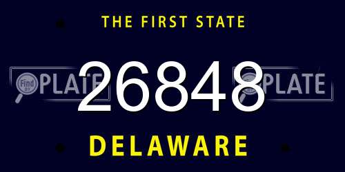 26848 Delaware License Plate