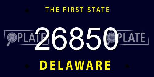 26850 Delaware License Plate