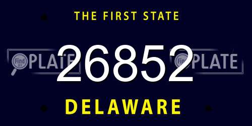 26852 Delaware License Plate