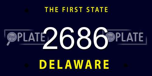 2686 Delaware License Plate