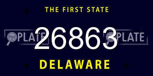 26863 Delaware License Plate