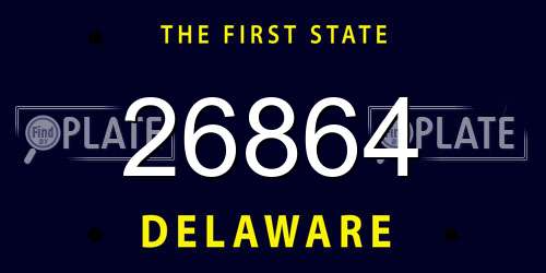 26864 Delaware License Plate