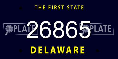 26865 Delaware License Plate