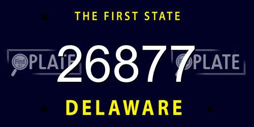 26877 Delaware License Plate