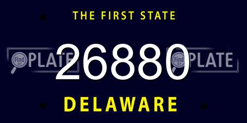 26880 Delaware License Plate