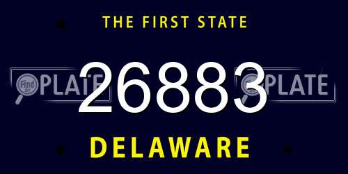 26883 Delaware License Plate