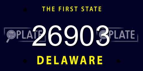 26903 Delaware License Plate