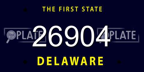 26904 Delaware License Plate