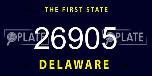 26905 Delaware License Plate